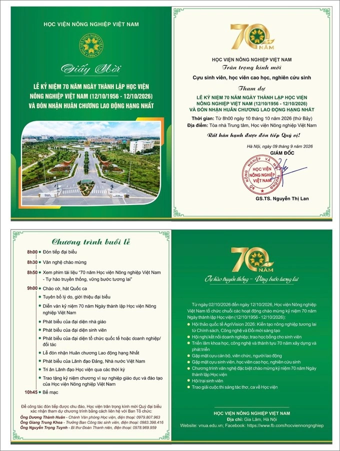 Phát động Cuộc thi sáng tác về Học viện Nông nghiệp Việt Nam hướng tới kỷ niệm 70 năm Ngày thành lập