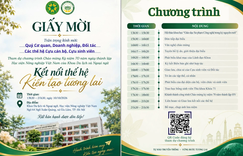 Đồng hành cùng Khoa Du lịch và Ngoại ngữ – chung tay hoàn thiện không gian phát triển